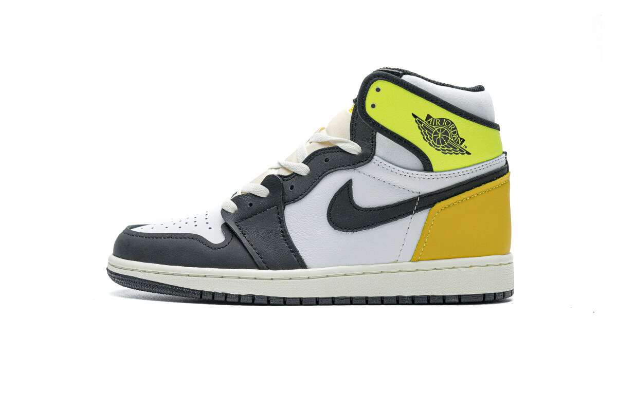 Air Jordan 1 Retro High White Black Volt University Gold 555088-118