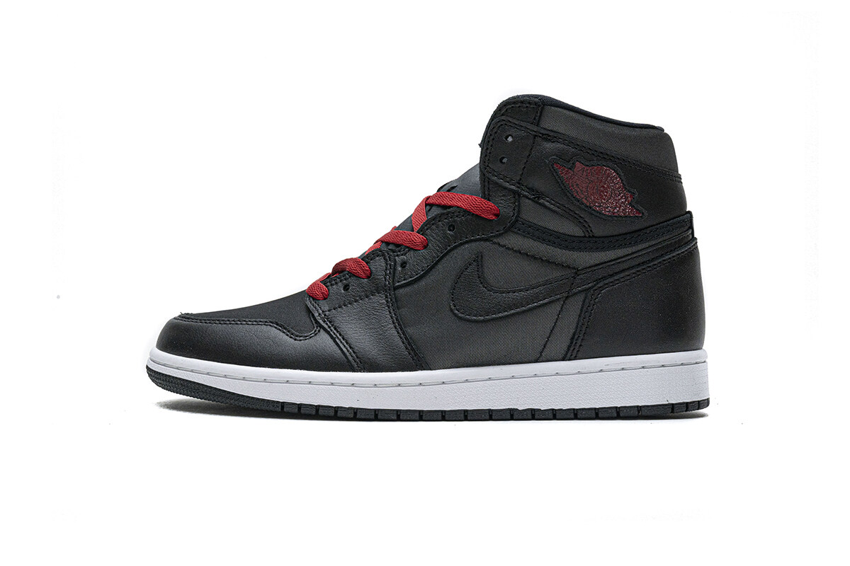 Air Jordan 1 Retro High Black Satin Gym Red 555088-060