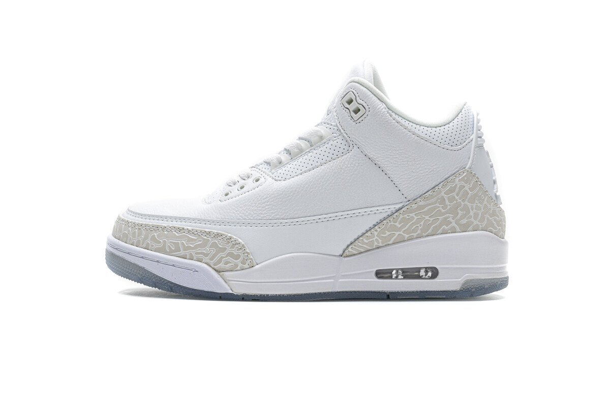 Air Batch Jordan 3 Retro Pure White (2018) 136064-111,Specials : Sneakers Online - Buy Sneakers for Men & Women, Sneakers Online - Buy Sneakers for Men & Women