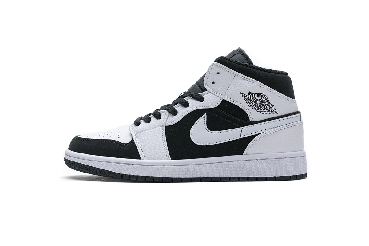 Air Jordan 1 Mid White Black 554724-113