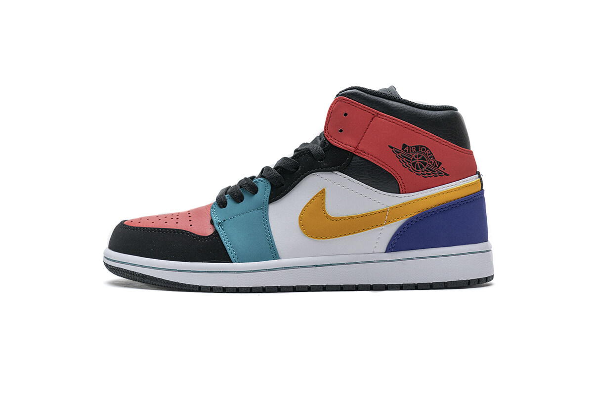 Air Jordan 1 Mid Bred Multi-Color 554724-125