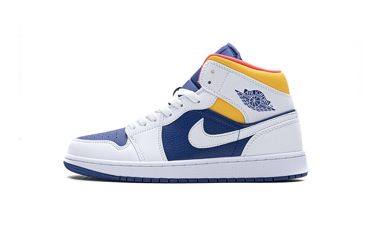 Air Jordan 1 Mid Royal Blue Laser Orange 554724-131