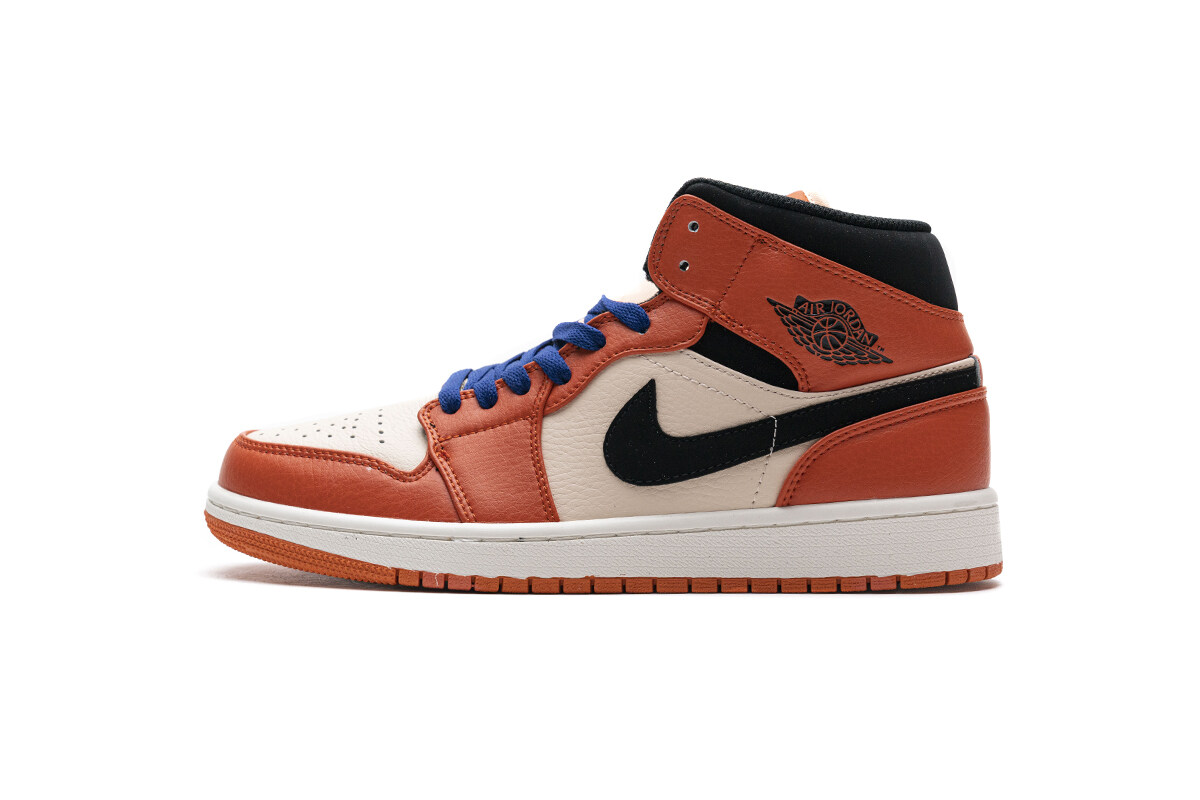 Air Jordan 1 Mid Team Orange Black 852542-800