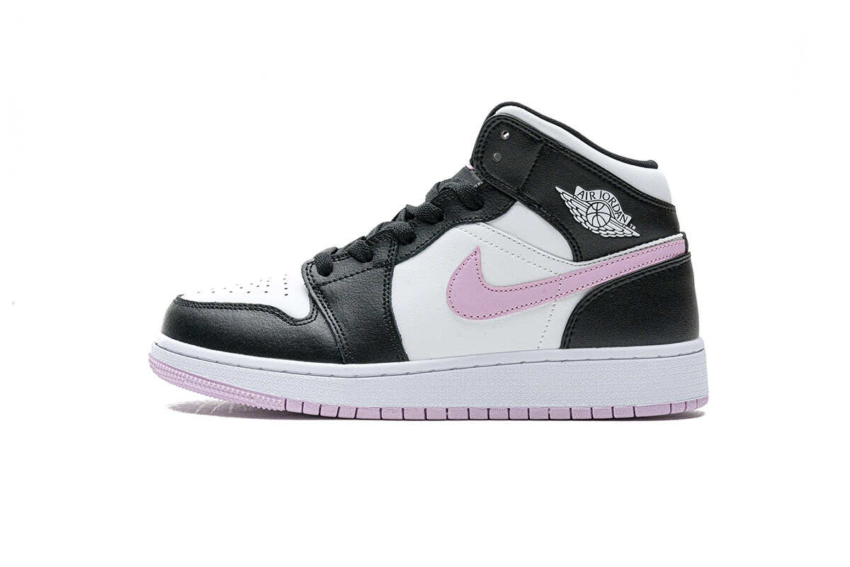 Air Jordan 1 Mid White Black Light Arctic Pink (GS) 555112-103