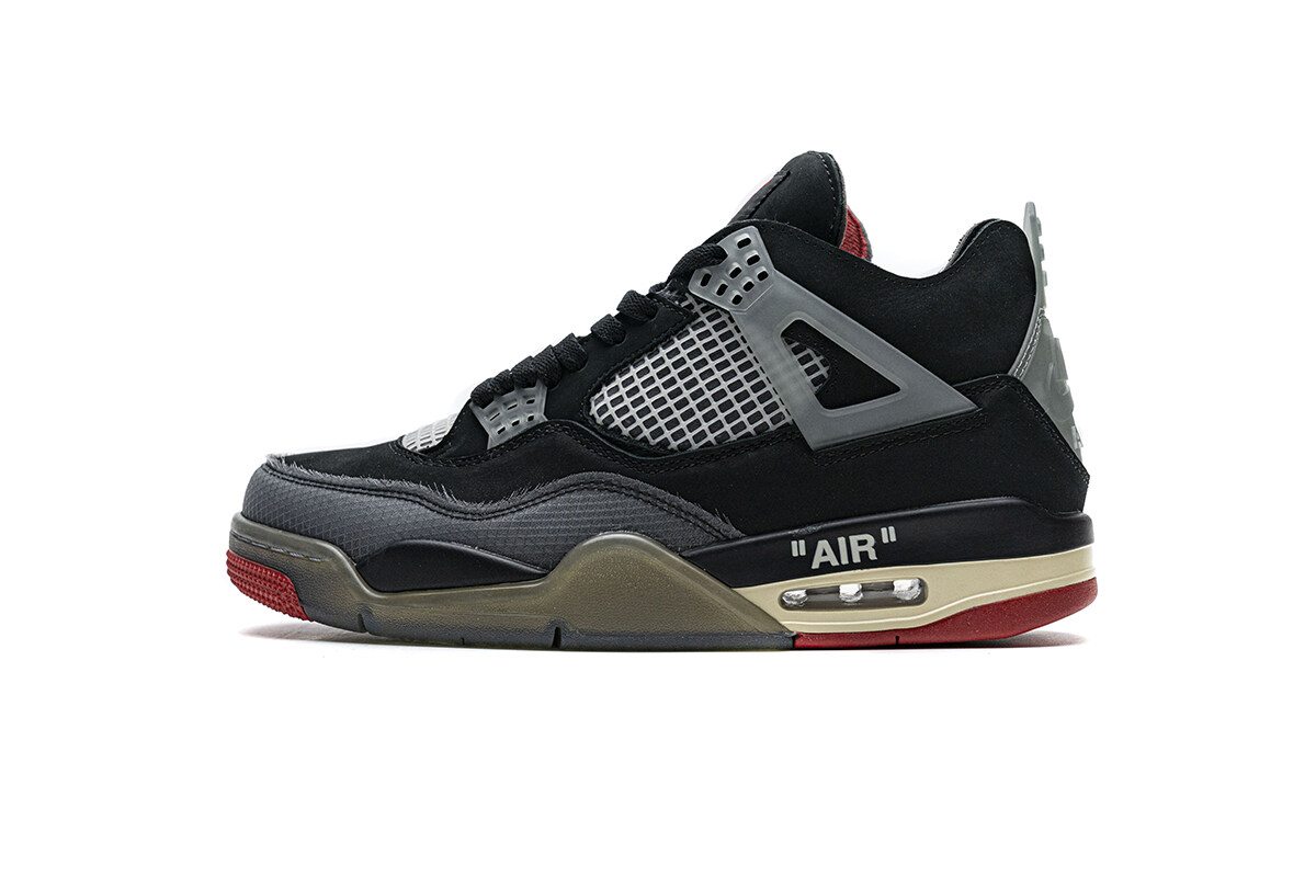 Air OFF White x Air Jordan 4 Bred CV9388-001