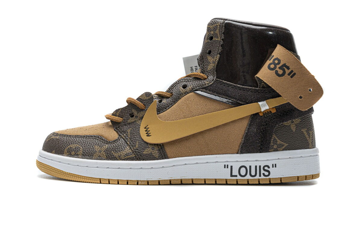 LV X Air Jordan 1 High Brown