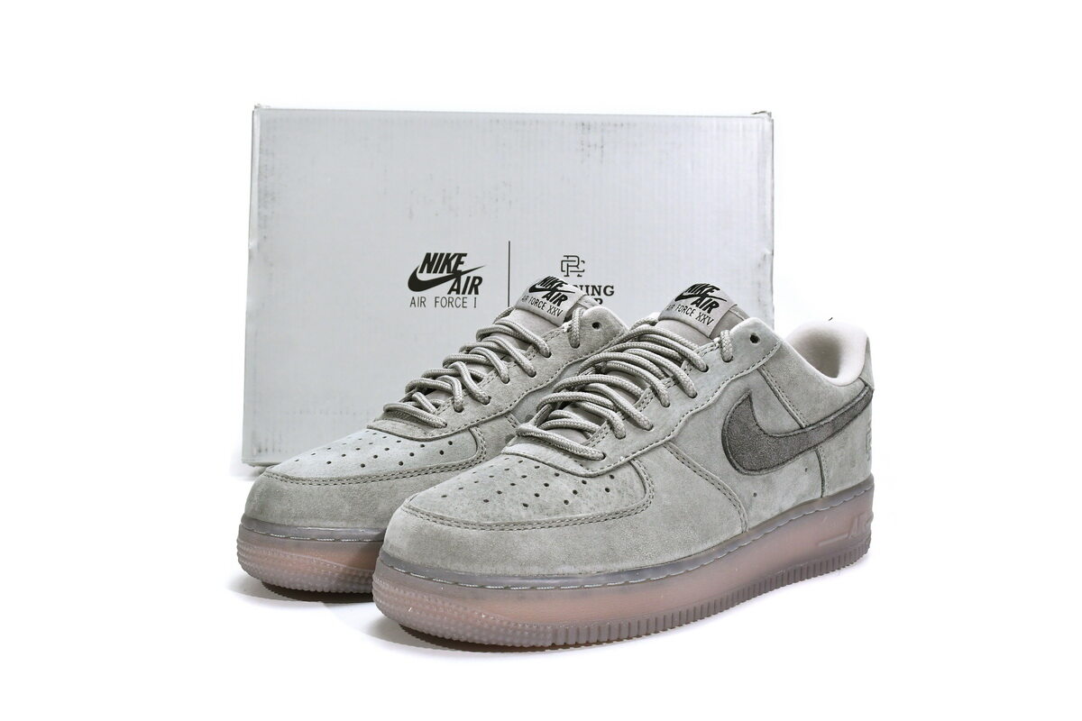 Reigning Champ x Nike Air Force 1 Low 07 LV8 Suede Light Grey/Black AA1117-118