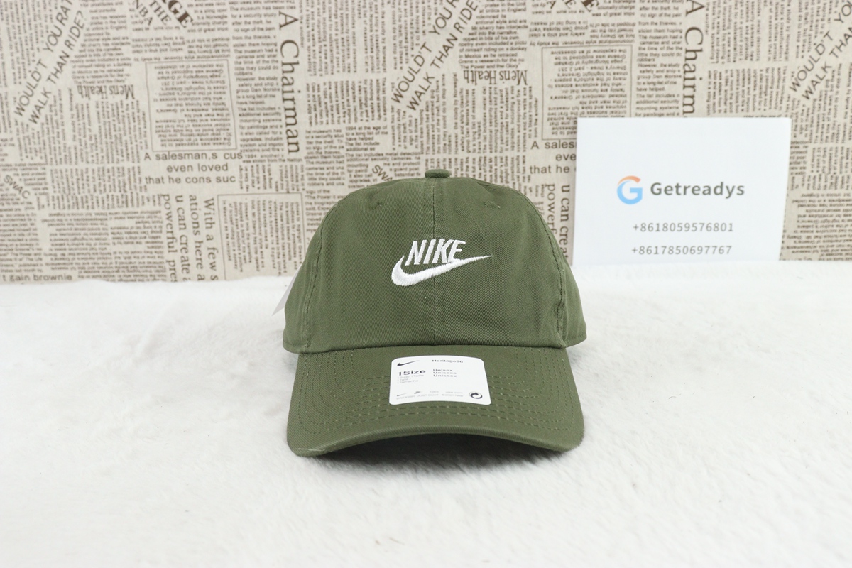 Nike Swoosh Logo Green Cap