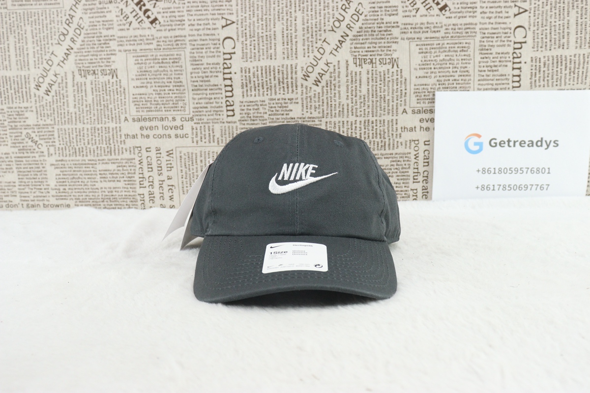 Nike Swoosh Logo Grey Cap