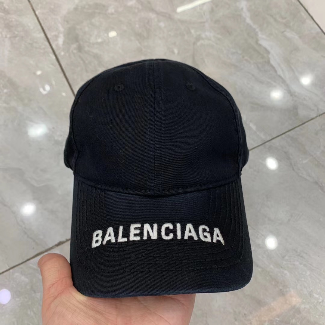 Balenciaga Logo Visor Cap black