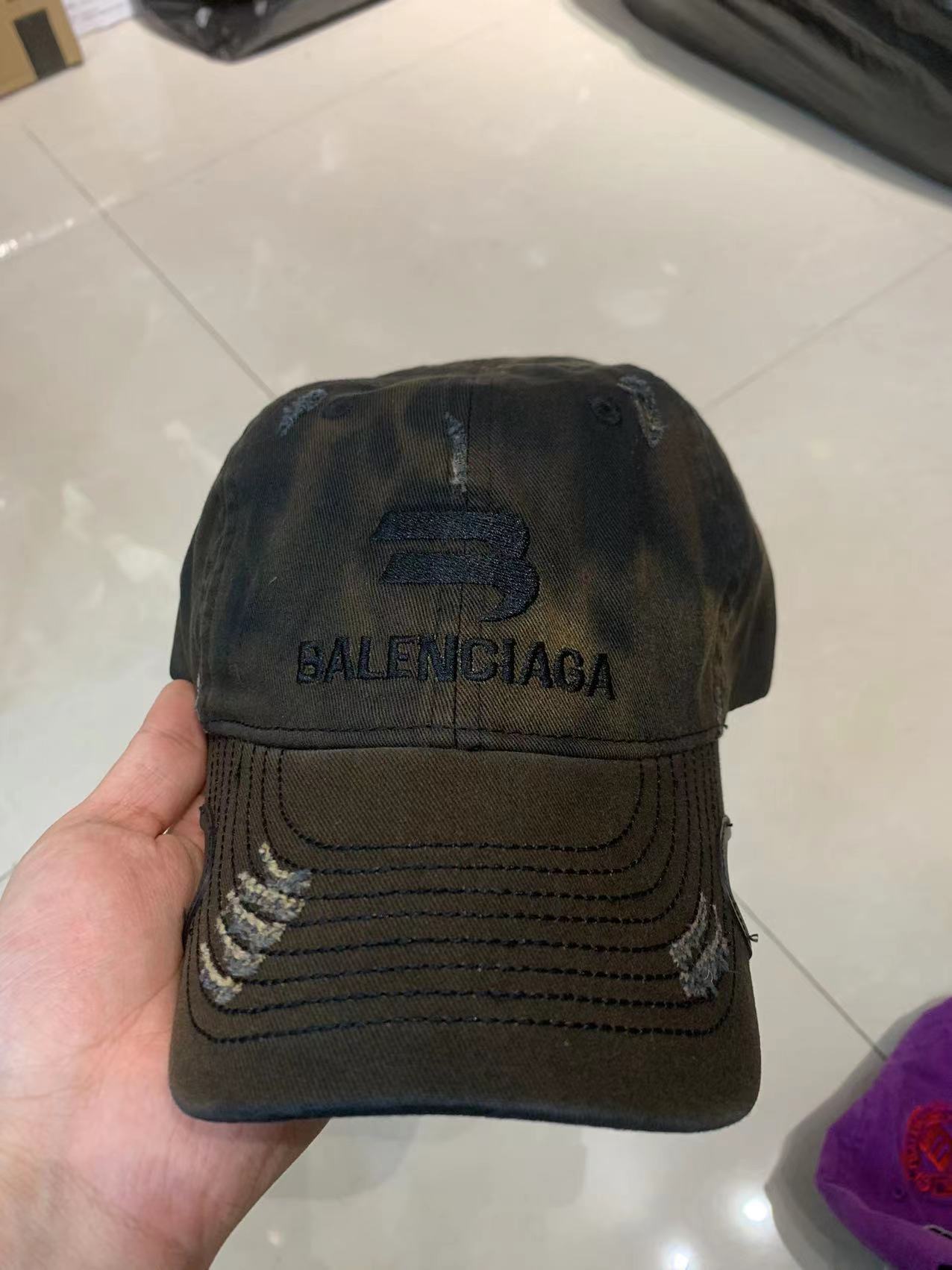 Balenciaga Gamer Embroidered Hat full black