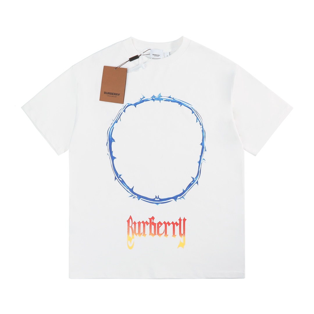 Burberry Rattan hoop Graffiti T-shirt White