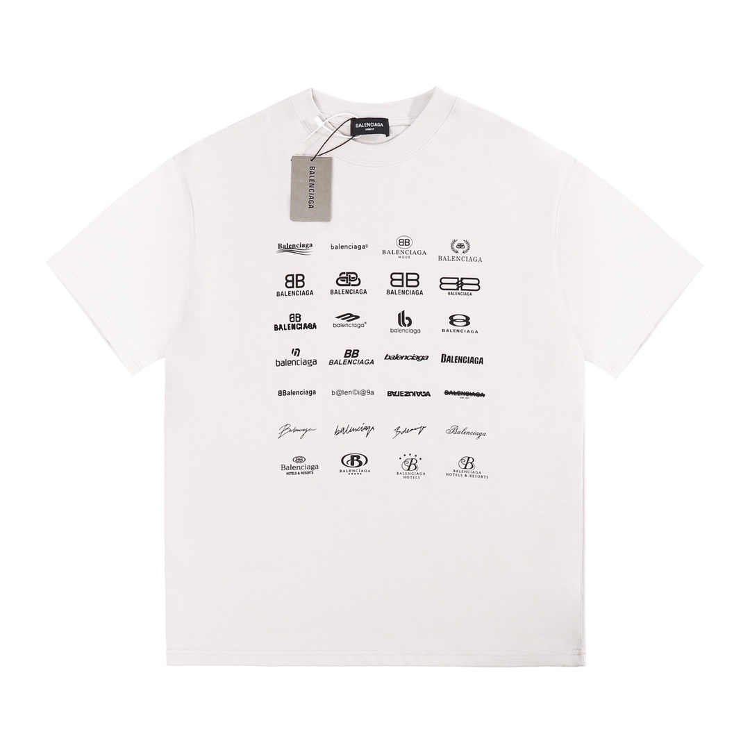 Balenciaga Logo-Print T-shirt White