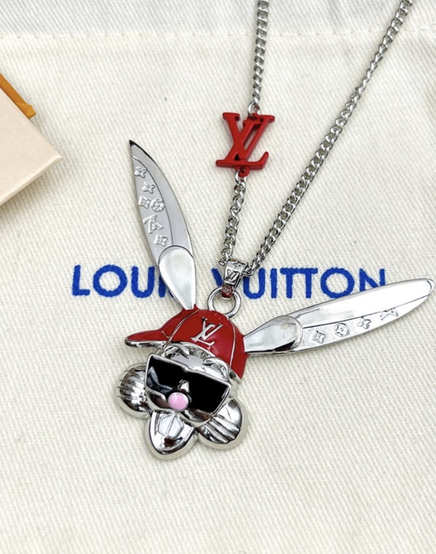 Louis vuitton Monogram World Rabbit Necklace