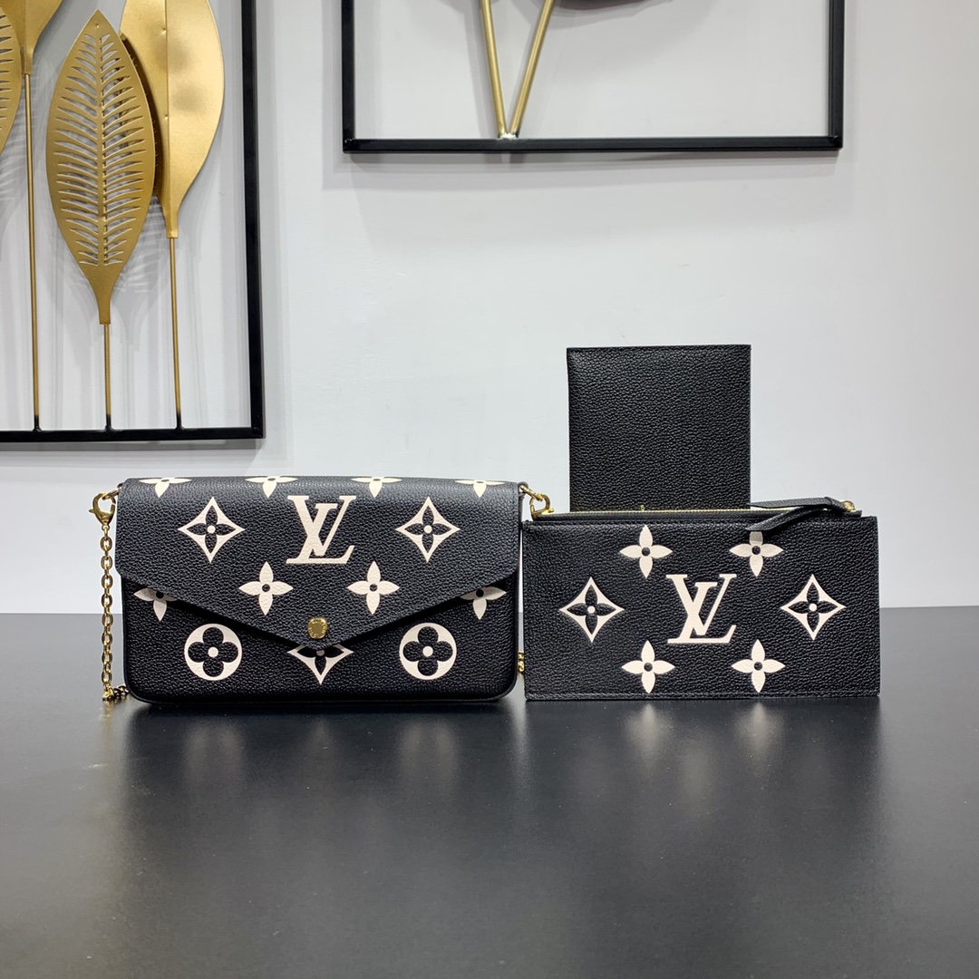 Louis Vuitton Felicie Pochette Signature Black