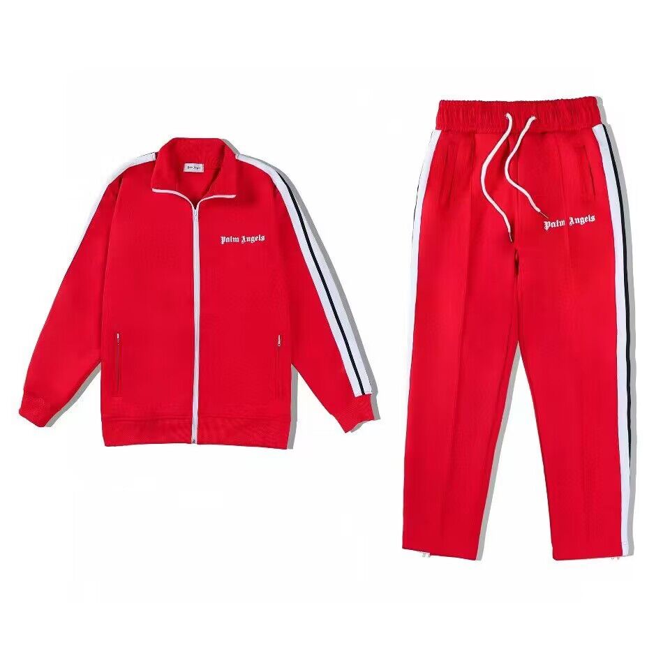 Palm Angels Track Jacket Red White Black