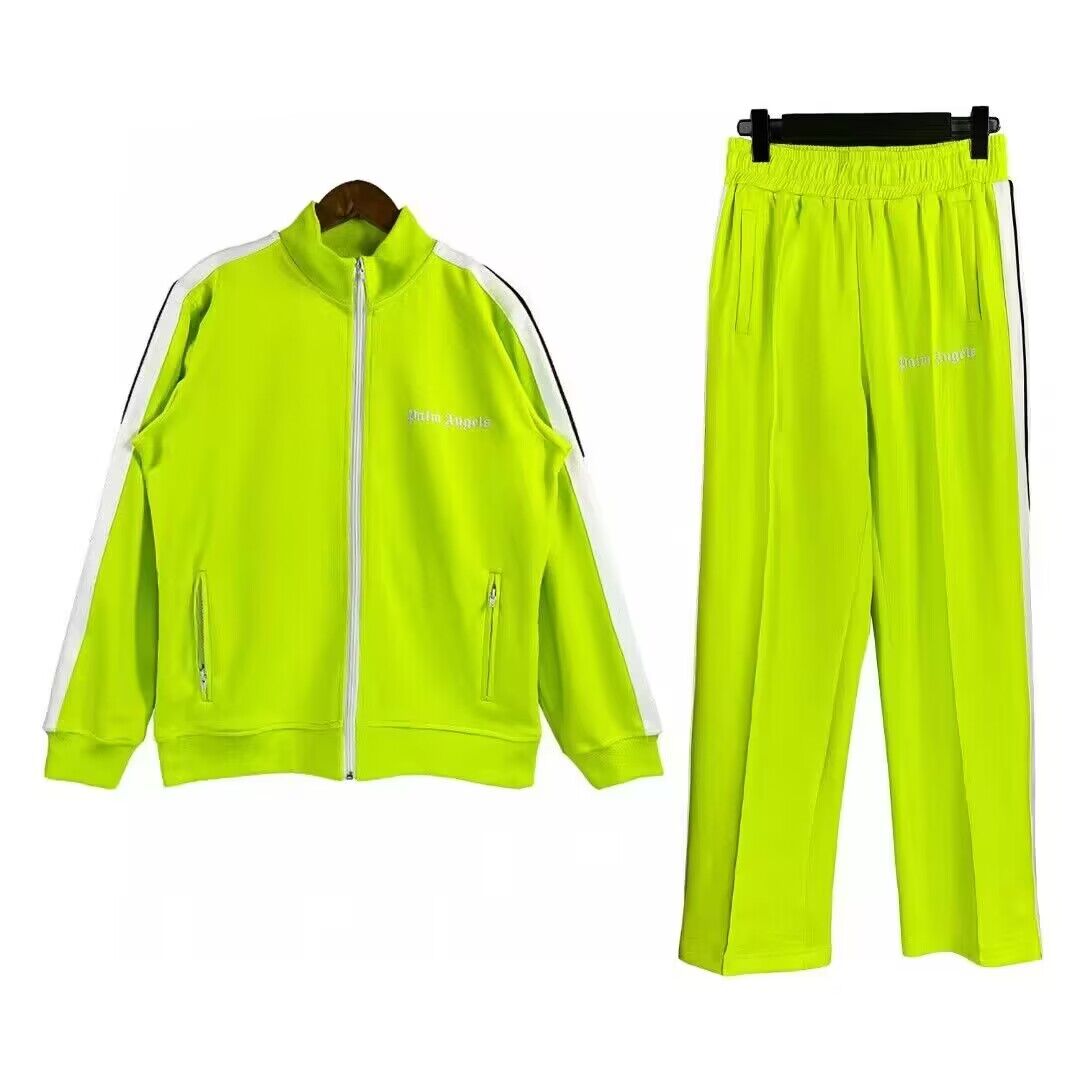 Palm Angels Track Jacket Fluorescent Green White Black