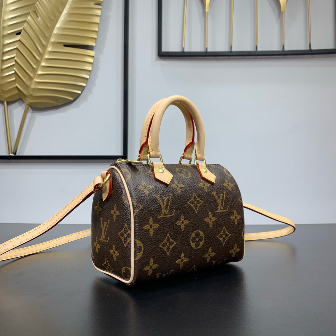 Louis Vuitton Nano Speedy Monogram Canvas Brown