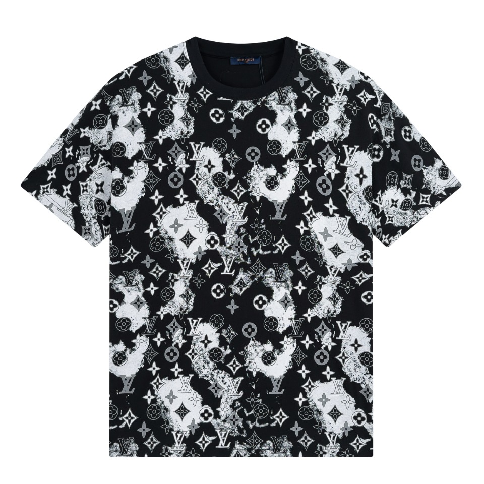 Louis Vuitton Ink Monogram Printed T-shirt Black,Apparel : Sneakers Online - Buy Sneakers for Men & Women, Sneakers Online - Buy Sneakers for Men & Women