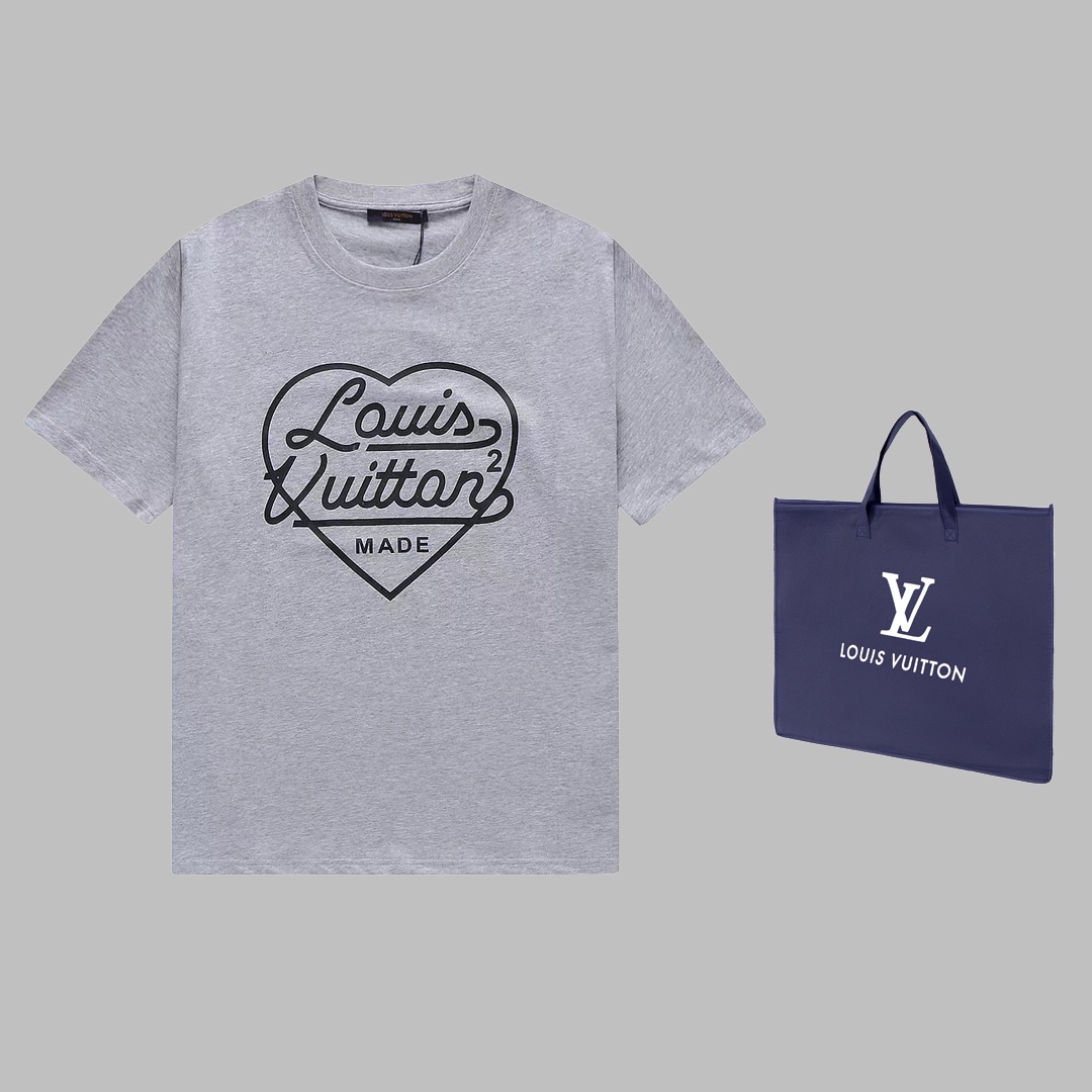 Louis Vuitton x Nigo Printed Heart T-shirt Light Grey