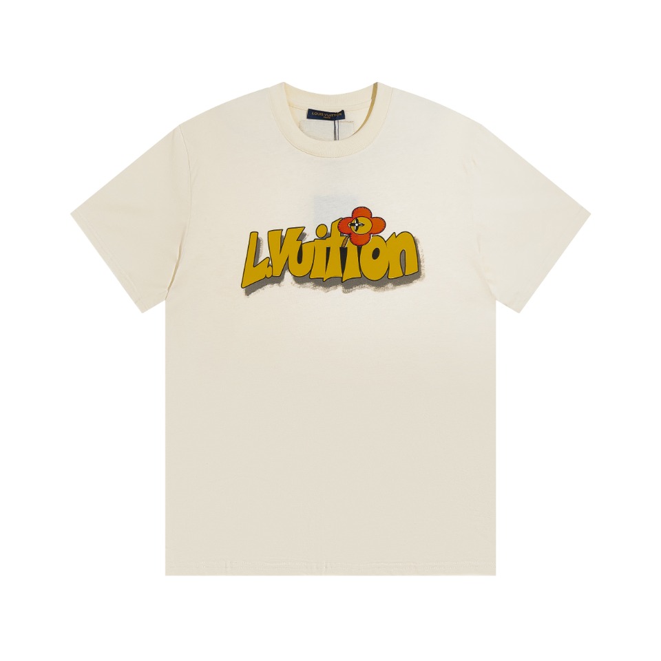 Louis Vuitton L.Vuitton Logo Embroidered T-shirt Beige,Apparel : Sneakers Online - Buy Sneakers for Men & Women, Sneakers Online - Buy Sneakers for Men & Women