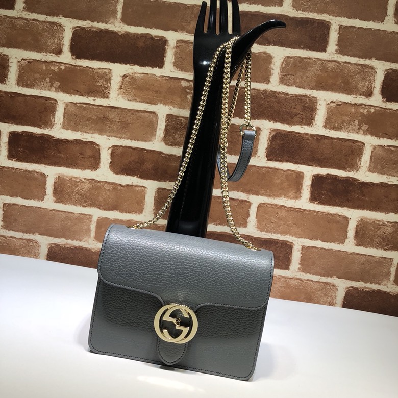 Gucci Interlocking G Shoulder Bag Small Grey 510304