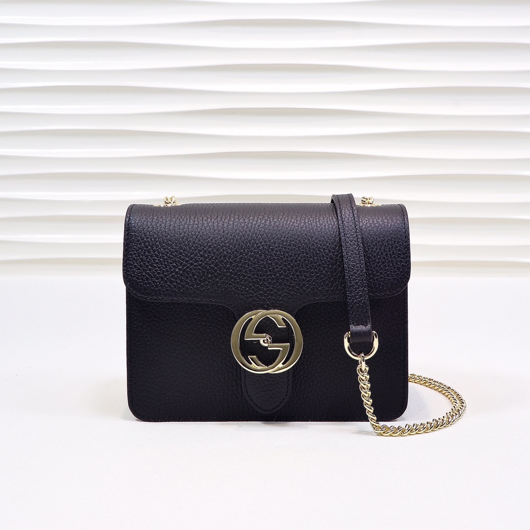 Gucci Interlocking G Shoulder Bag Small Black 510304