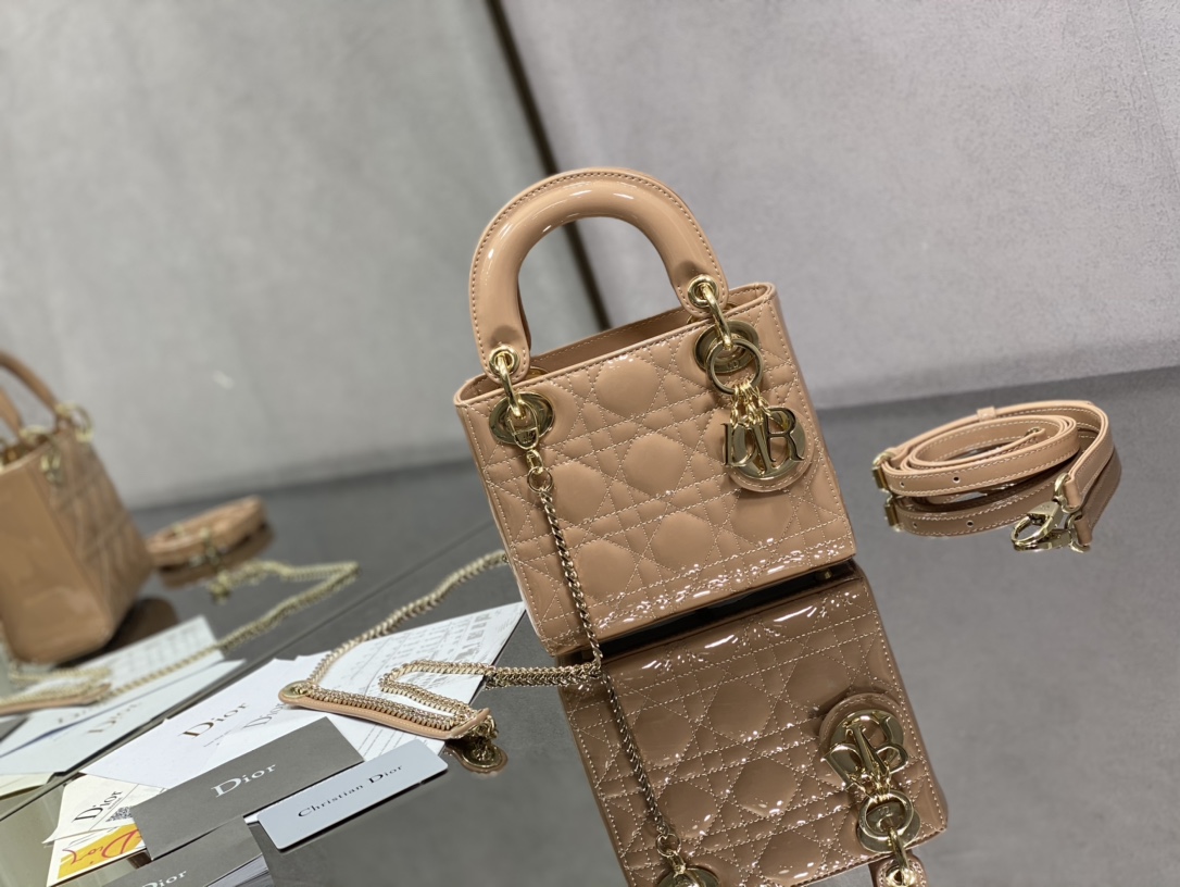 Lady Dior Apricot Cannage Embroidery