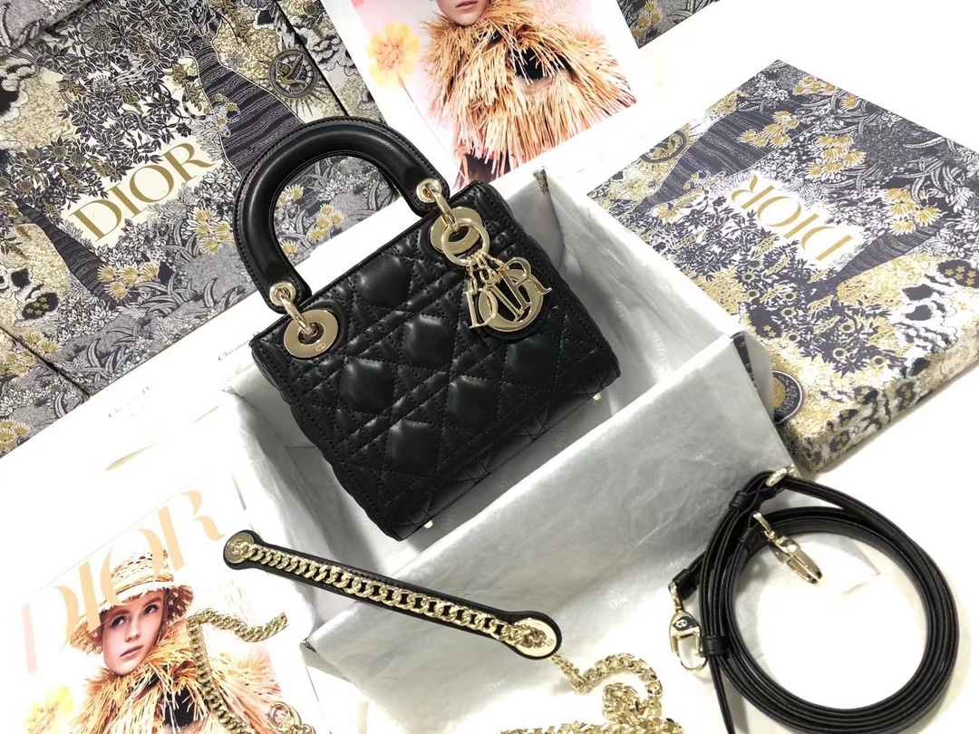 Lady Dior Black Cannage Embroidery