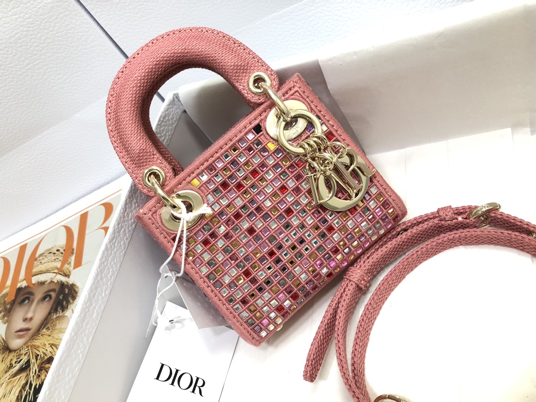 Lady Dior Mini Square Crystal Embroidery