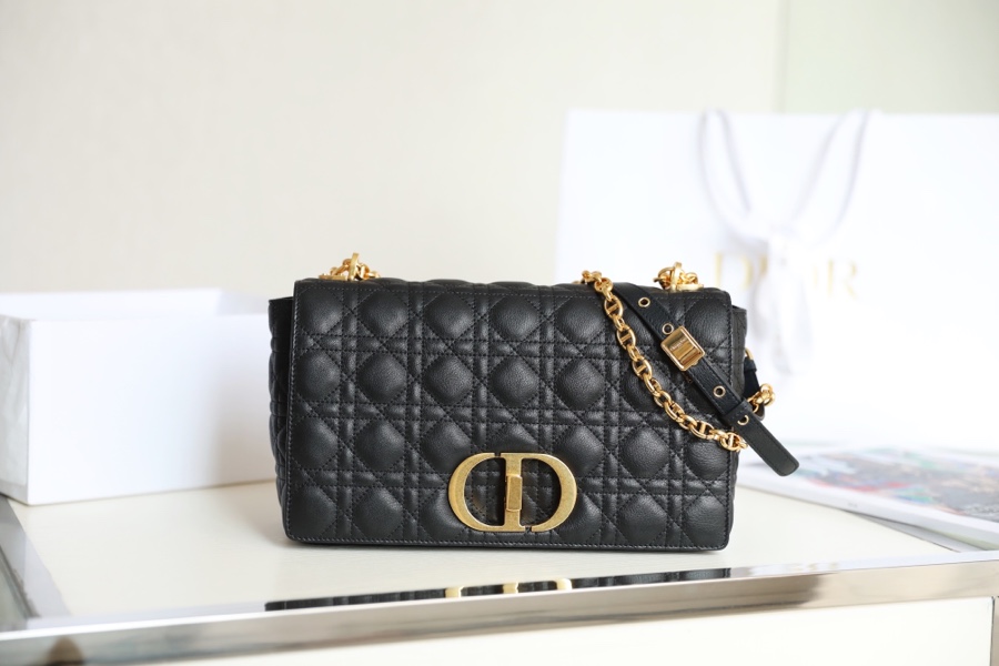 Dior Caro Cannage Calfskin Black