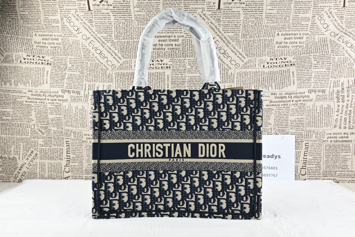 Dior Book Tote Oblique Navy Blue