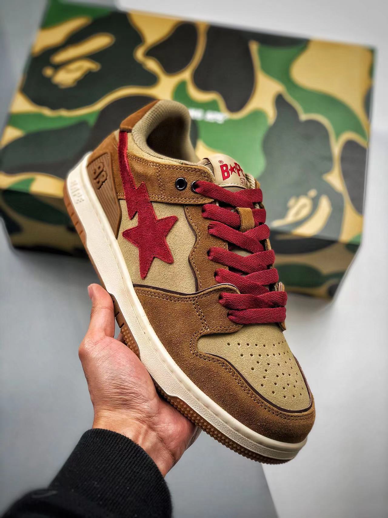 A Bathing Ape Sk8 Sta Wheat Red