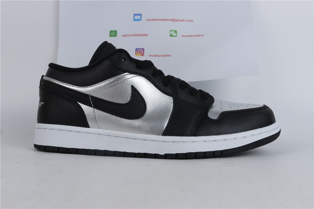 Air Jordan 1 Low SE Black Metallic Silver (W)