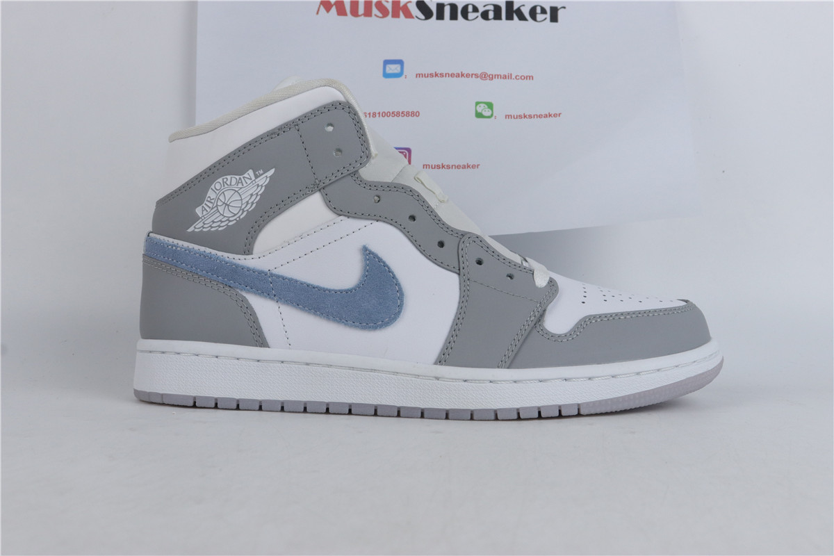 Air Jordan 1 Mid Wolf Grey Aluminum (W)