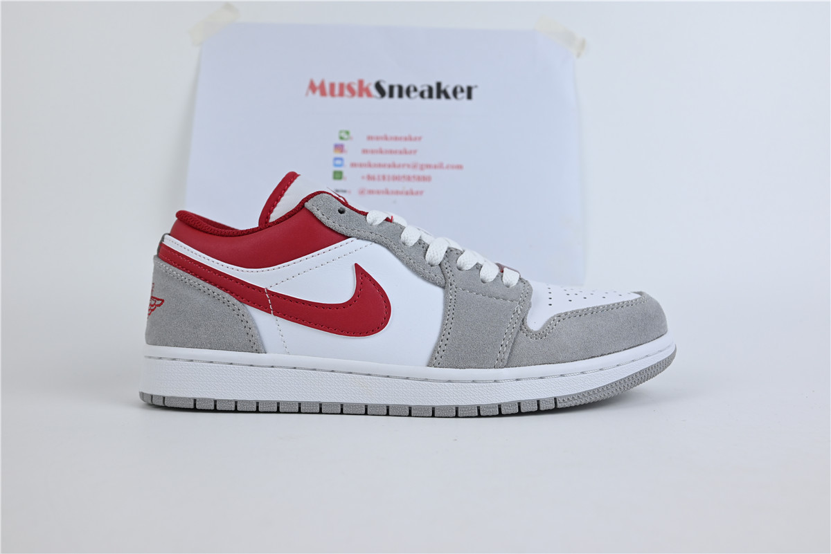 Jordan 1 Low SE Light Smoke Grey Gym Red