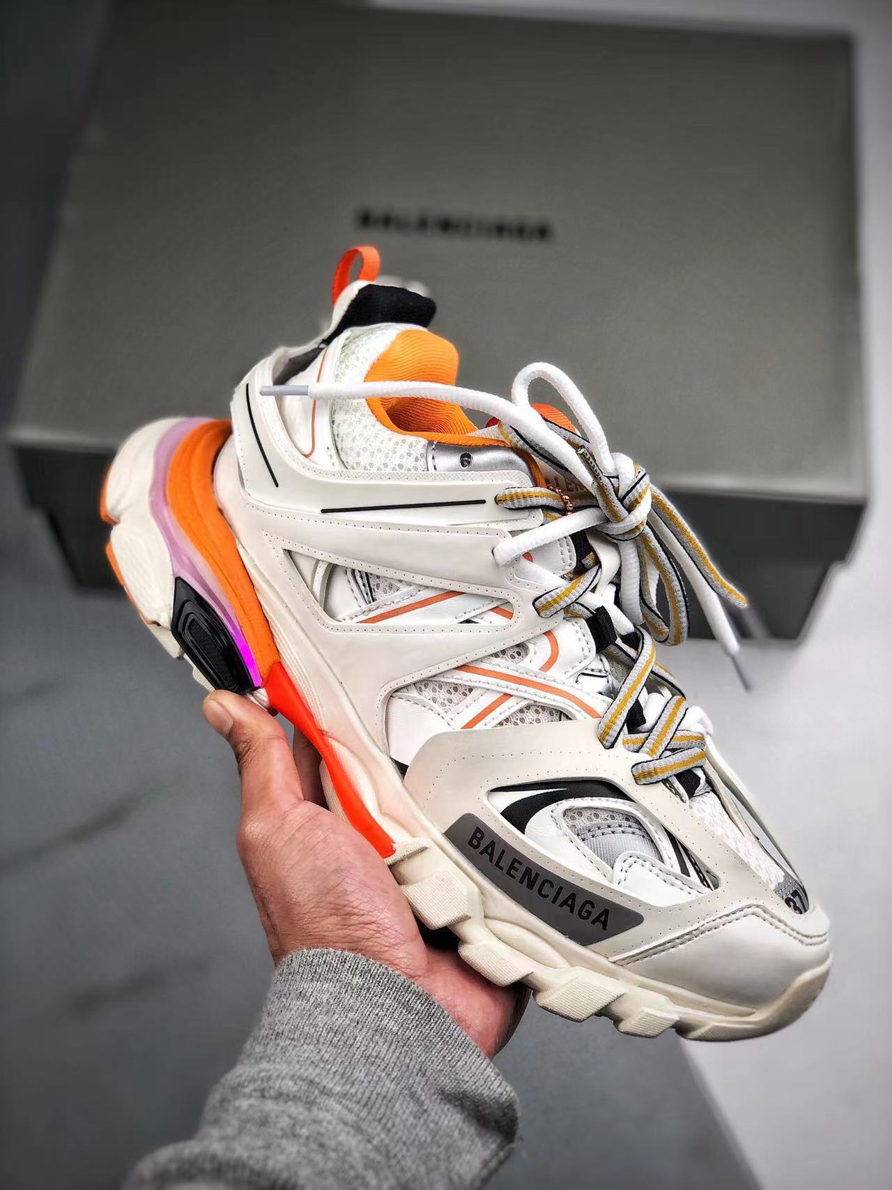 Balenciaga Track White Orange With LED,Specials : Sneakers Online - Buy Sneakers for Men & Women, Sneakers Online - Buy Sneakers for Men & Women