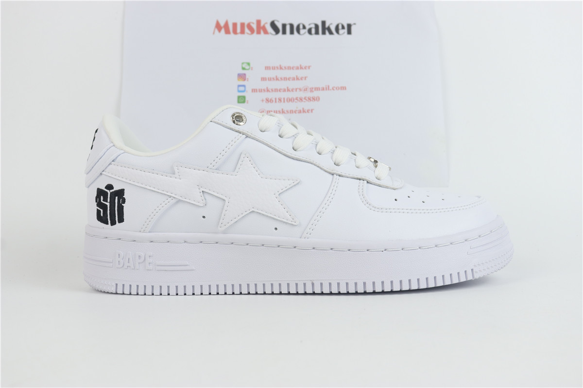 BAPE STA Low White