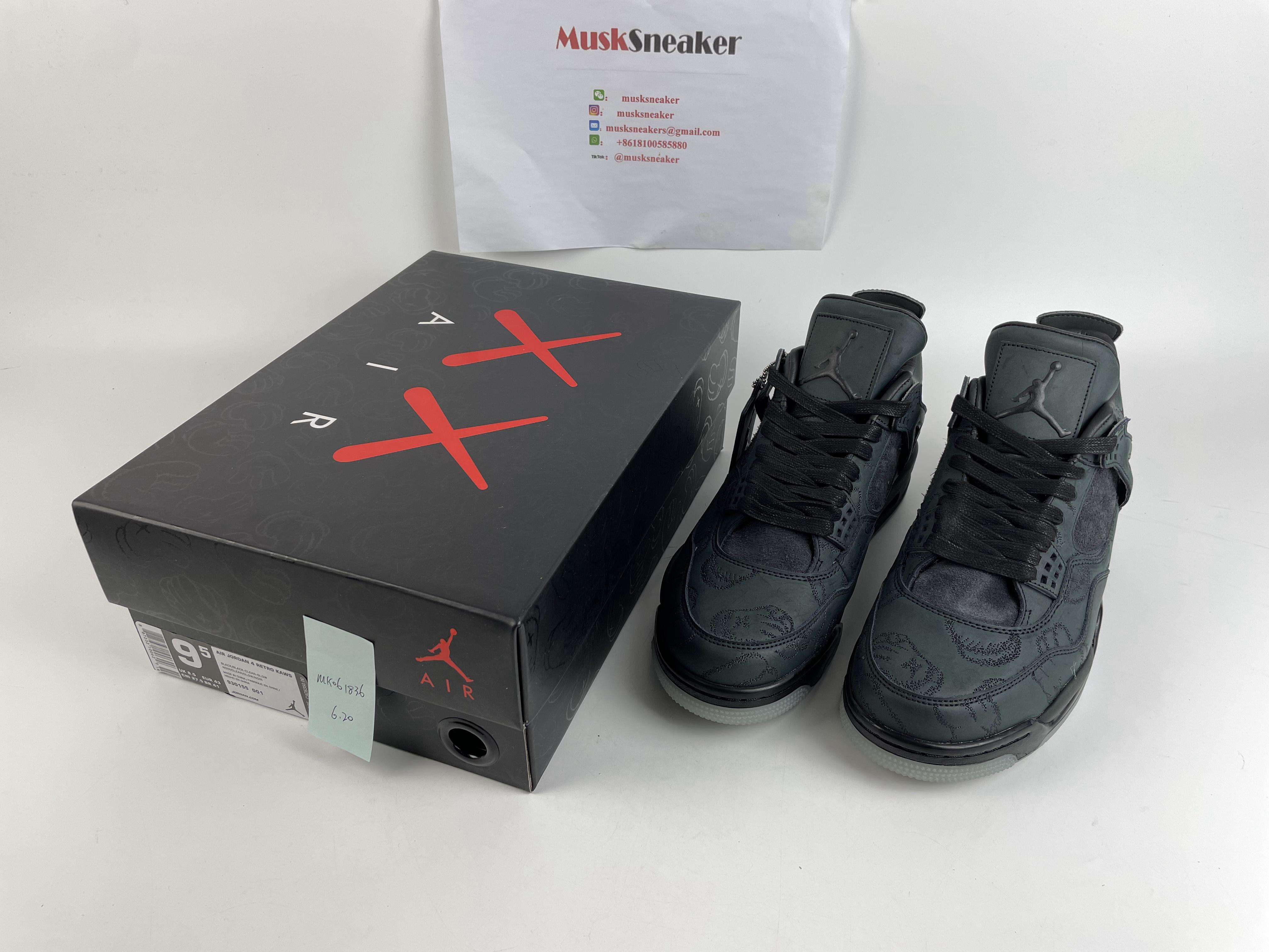 Air Jordan 4 Retro Kaws Black