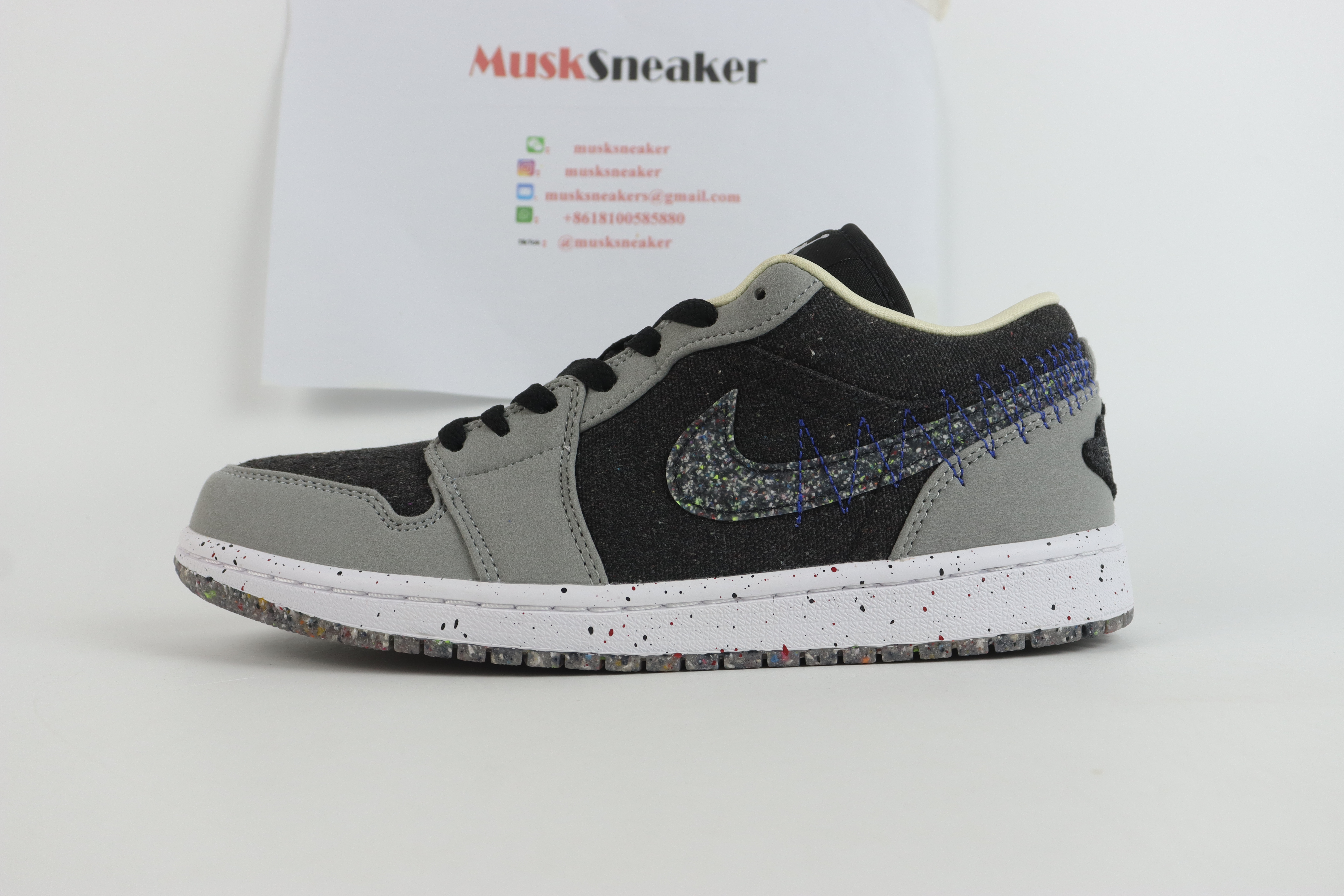 Air Jordan 1 Low SE Crater Black Grey