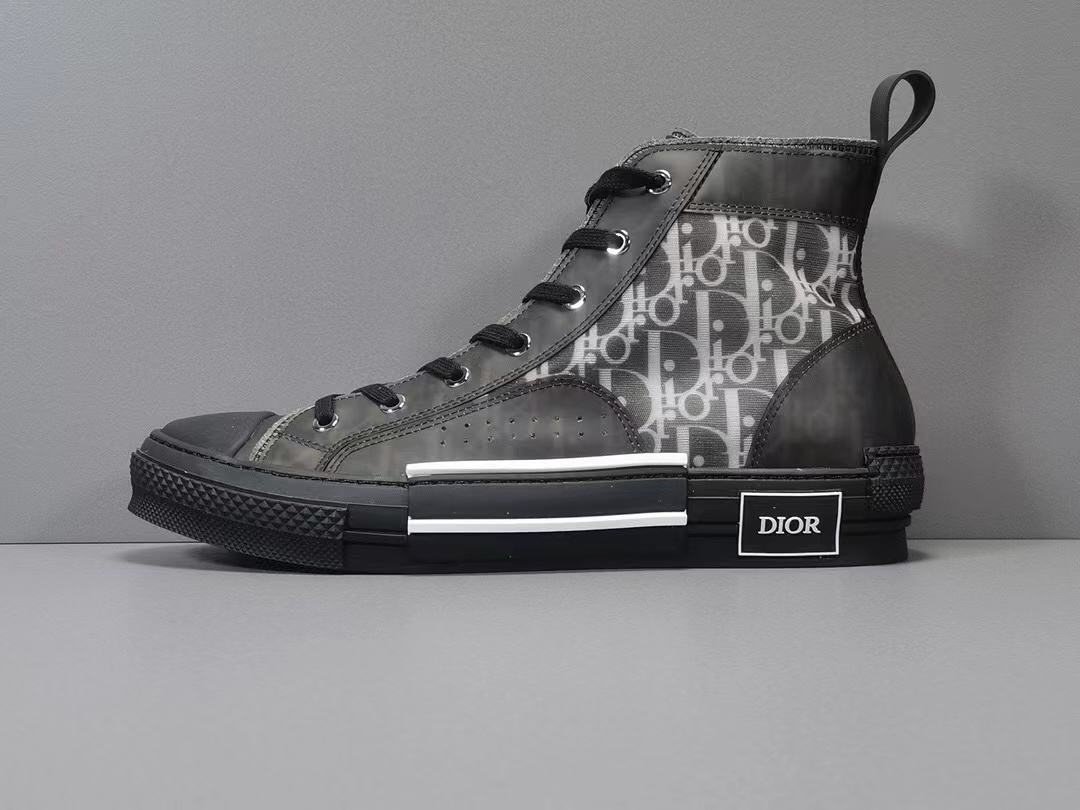 Dior B23 High Top Canvas Oblique Black