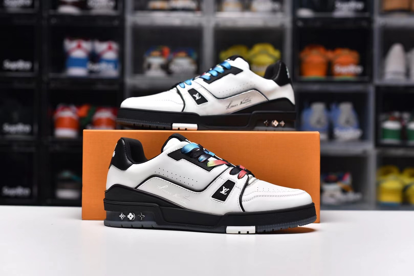 Louis Vuitton LV Trainer Black White,Louis Vuitton&Bapesta : Sneakers Online - Buy Sneakers for Men & Women, Sneakers Online - Buy Sneakers for Men & Women