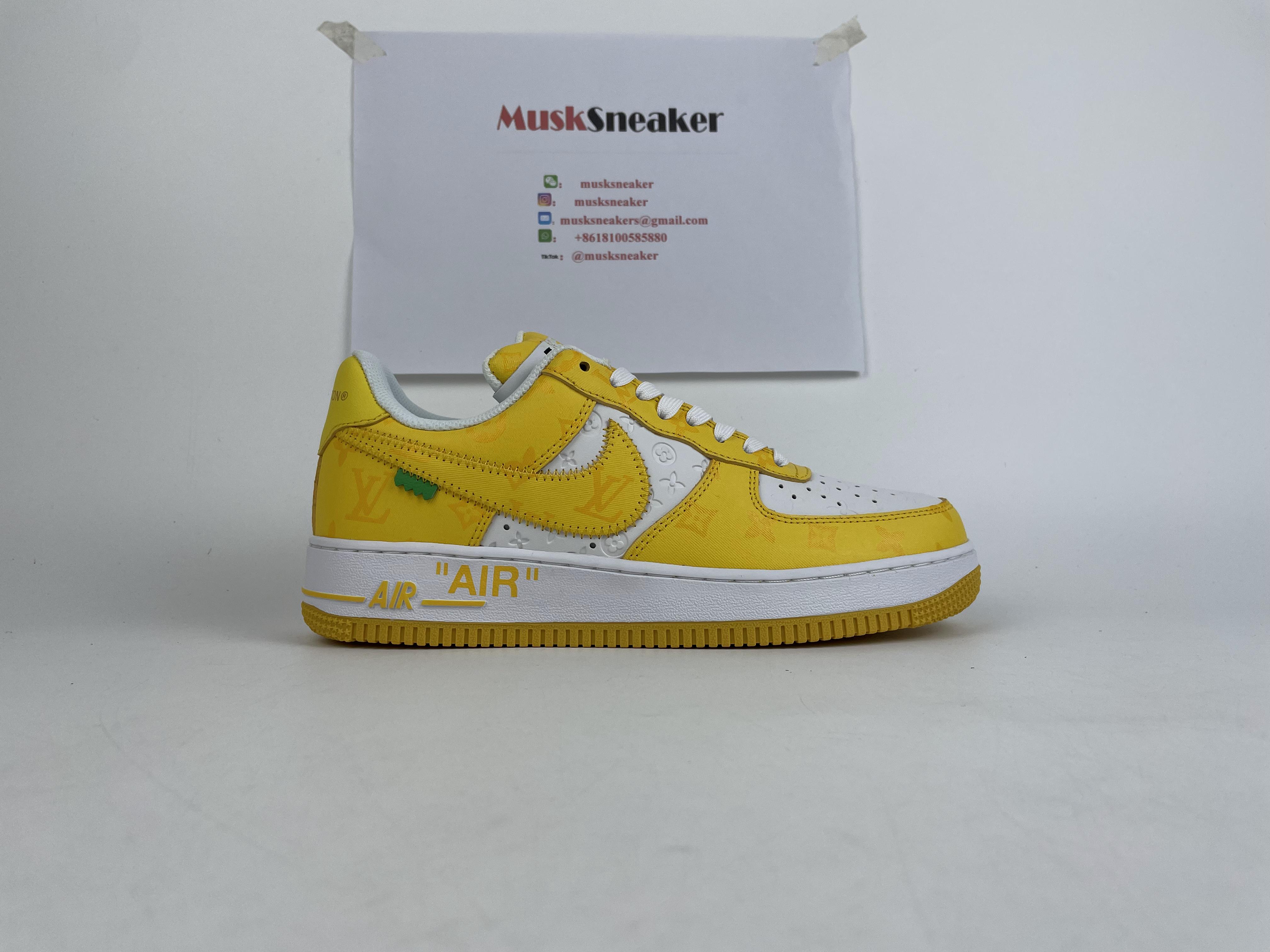 Louis Vuitton x Nike Air Force 1 Low By Virgil Abloh Yellow