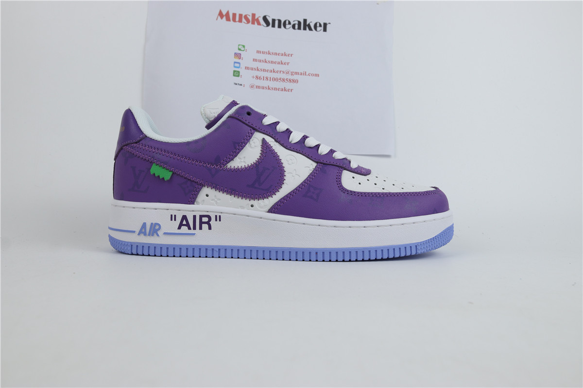 Louis Vuitton Nike Air Force 1 Low By Virgil Abloh Purple