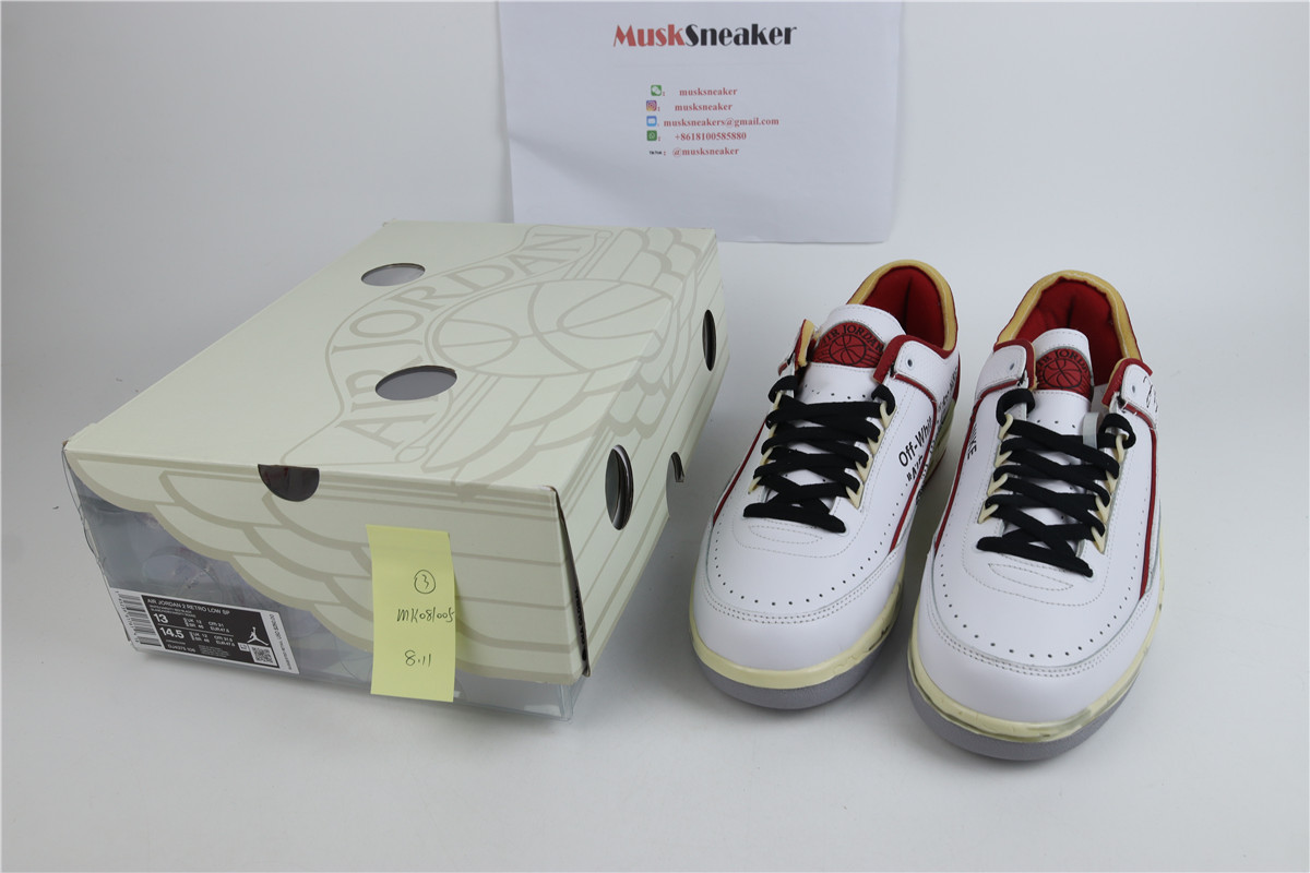 Air Jordan 2 Retro Low SP Off-White White Red