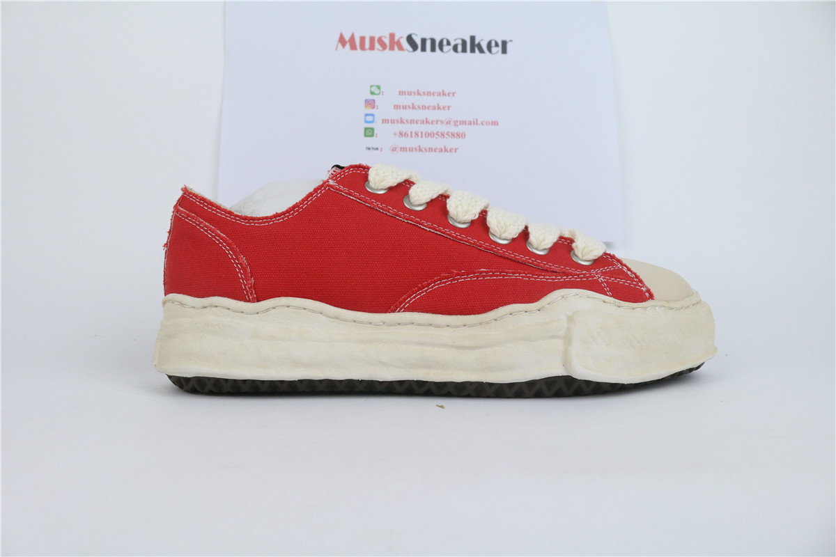 Maison Mihara Yasuhiro Peterson OG Sole Canvas Low Red