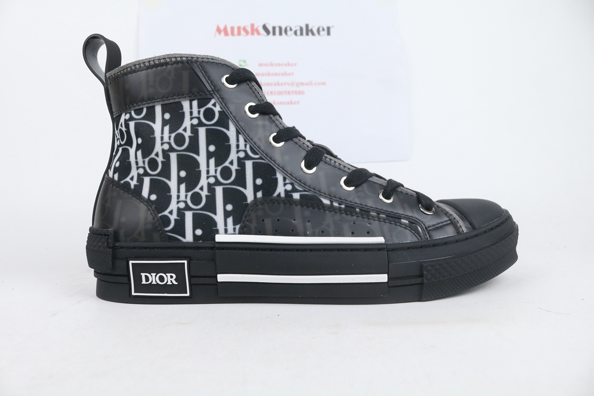 Dior B23 High Top Canvas Oblique Black