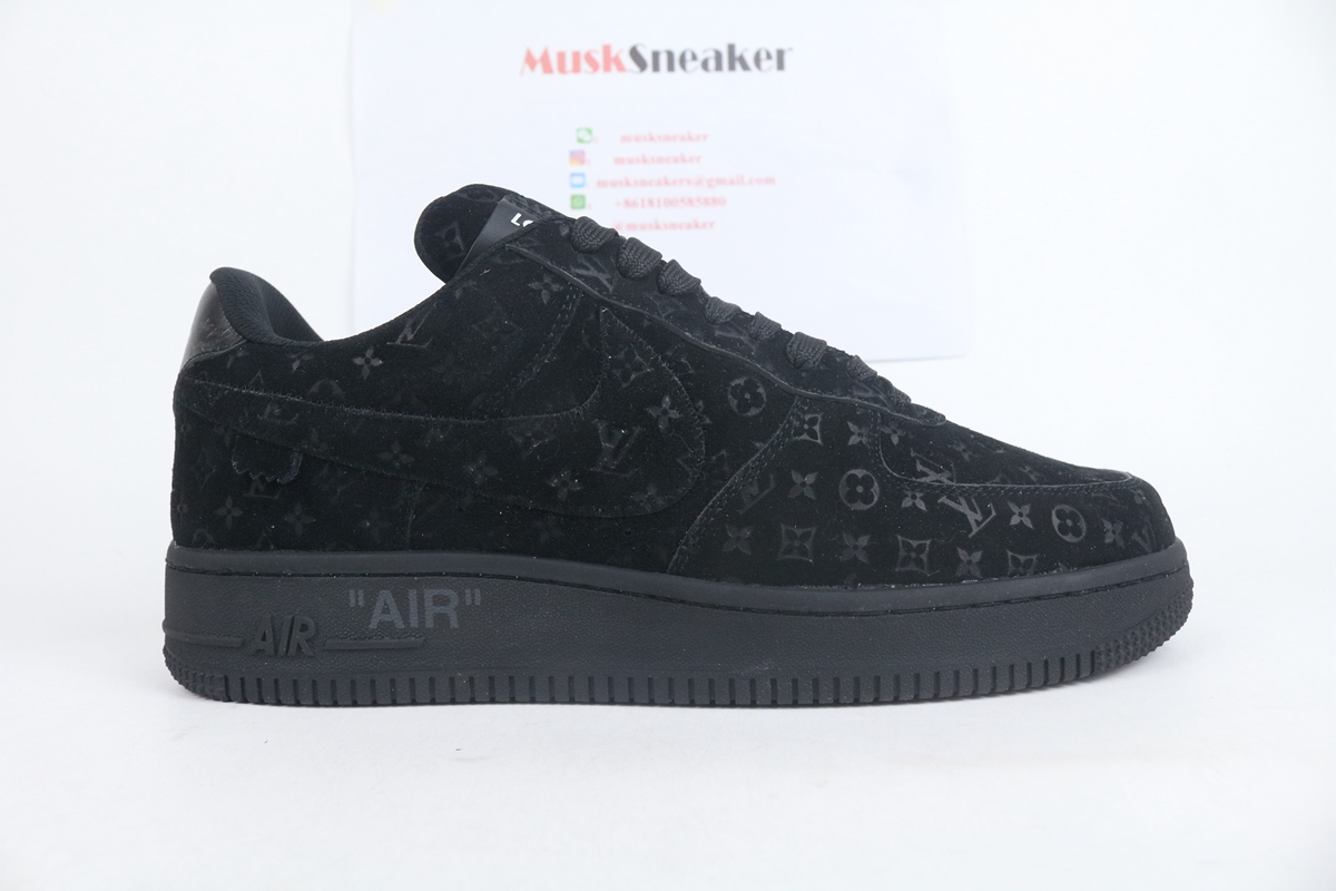 Louis Vuitton X Nike Air Force 1 Low By Virgil Abloh Black