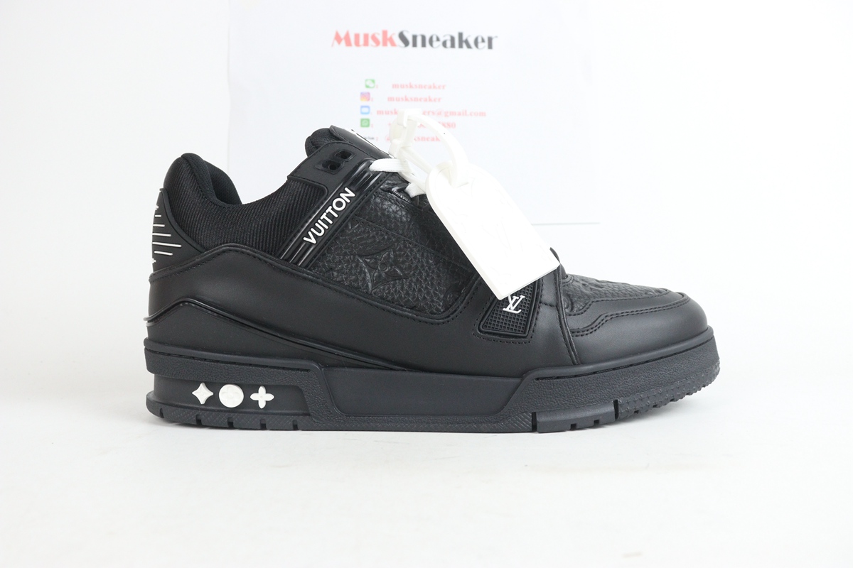 Louis Vuitton Trainer Black Embossed Monogram