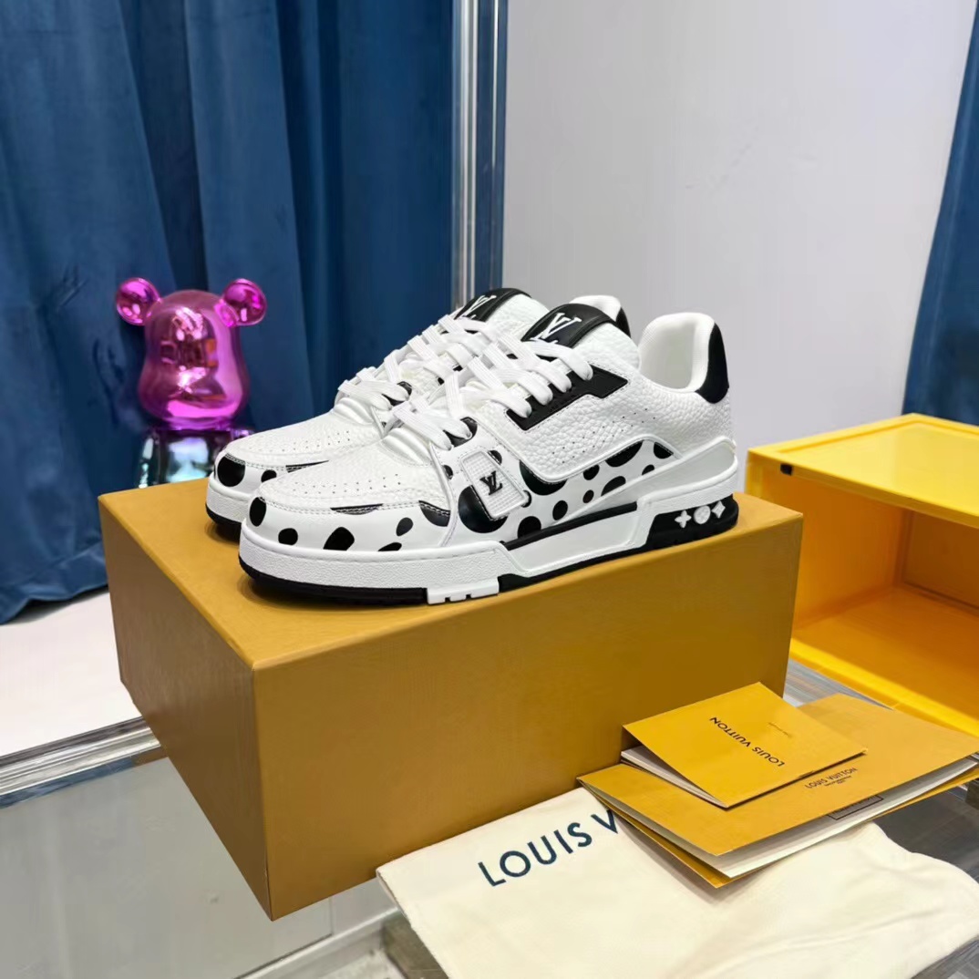 Louis Vuitton Trainer X Yayoi Kusama White Black,Louis Vuitton : Sneakers Online - Buy Sneakers for Men & Women, Sneakers Online - Buy Sneakers for Men & Women